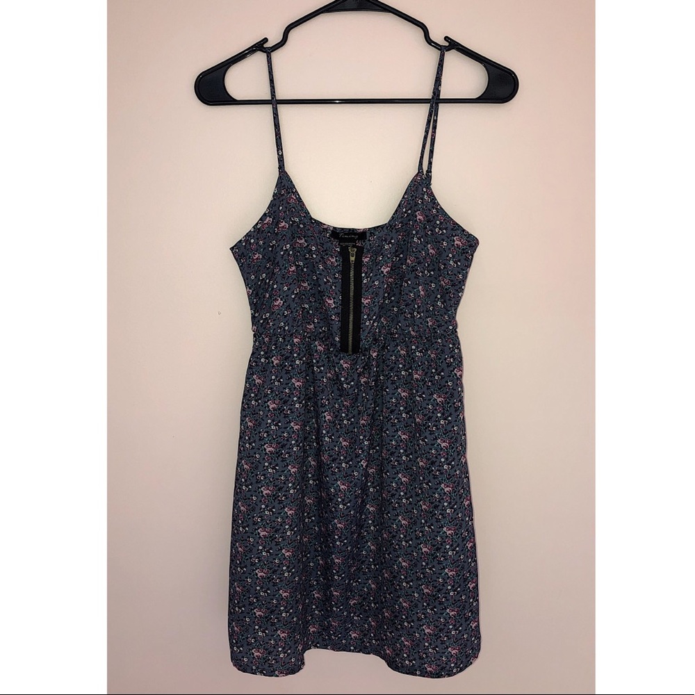 Navy Blue Floral Dress